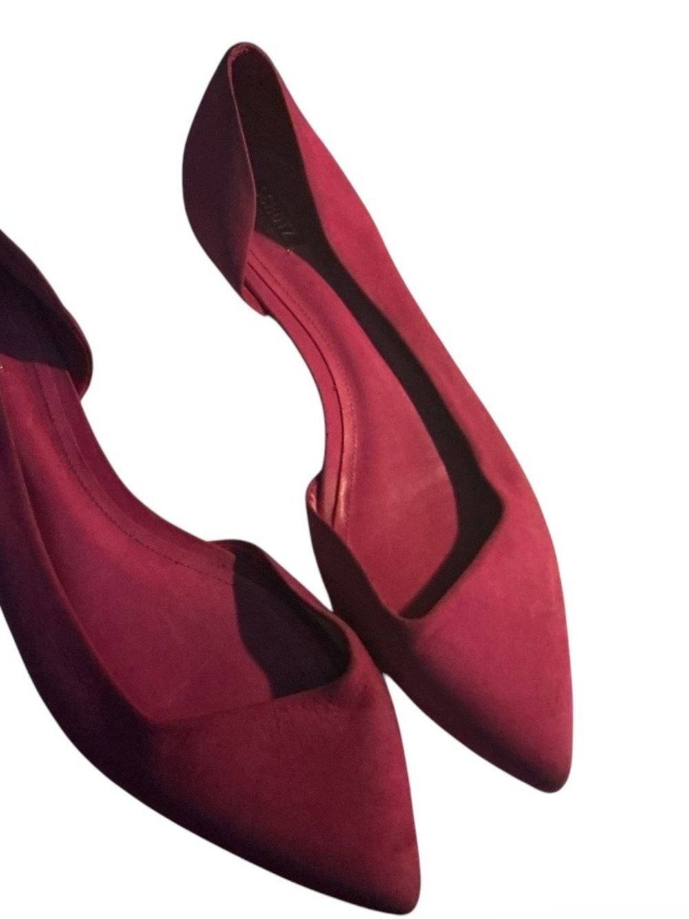 SCHUTZ Burgundy Pointed D’Orsay Flats